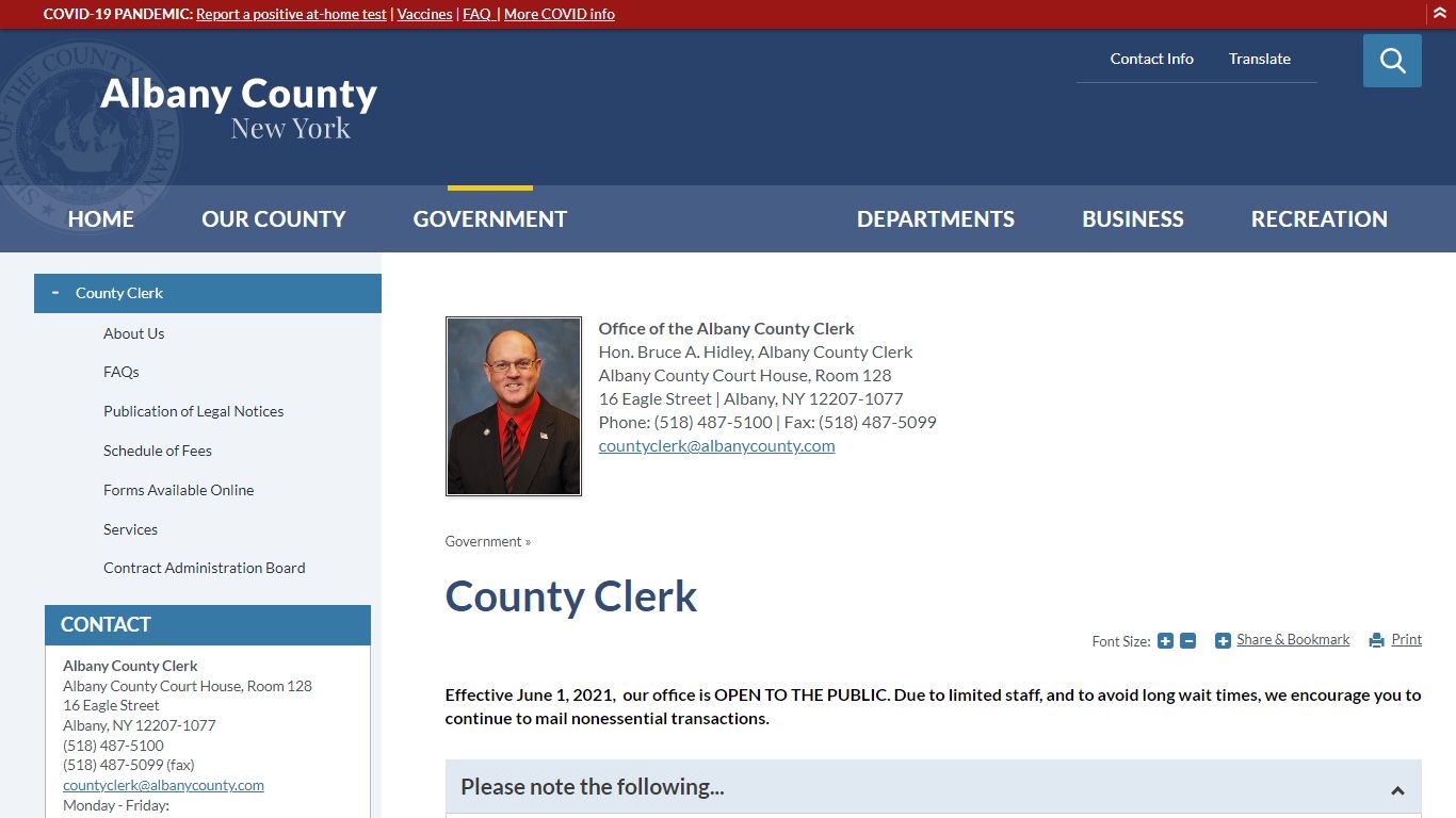 County Clerk | Albany County, NY